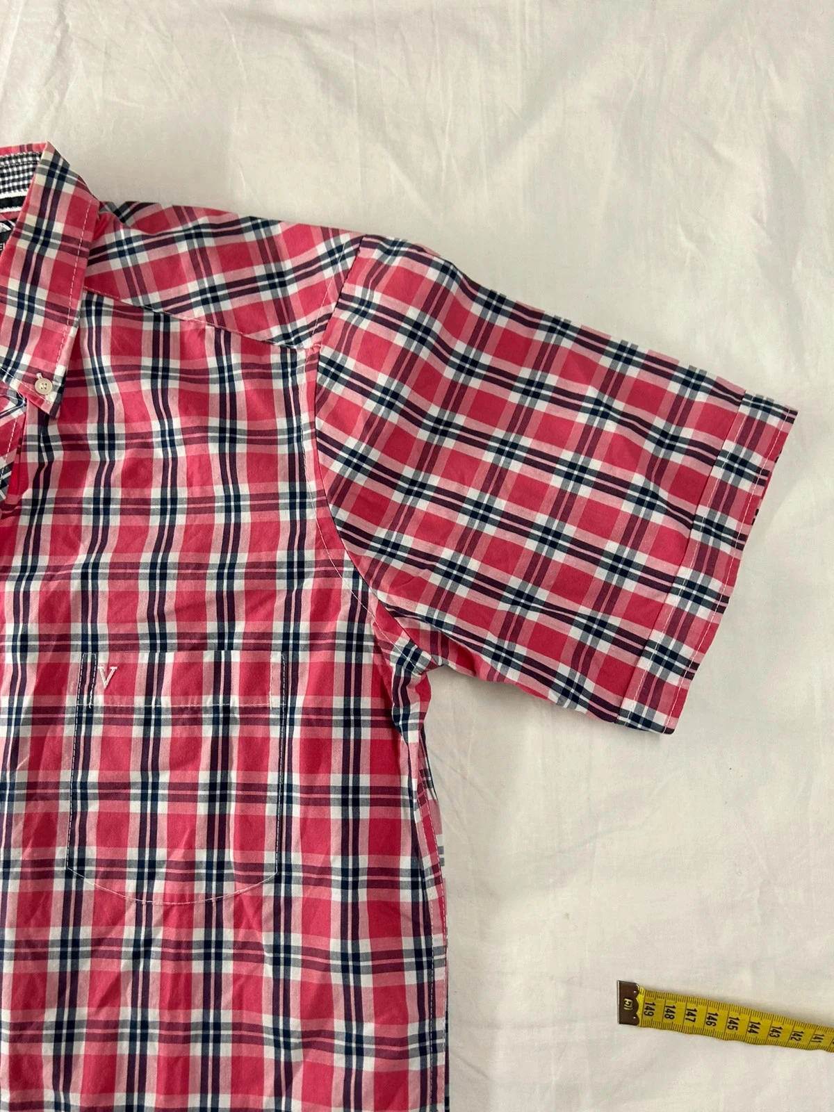 Camisa quadriculada de mangas curtas Marvelis tamanho M – photo 9